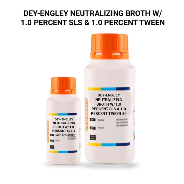 Dey-Engley Neutralizing Broth W/ 1.0 Percent Sls & 1.0 Percent Tween 80